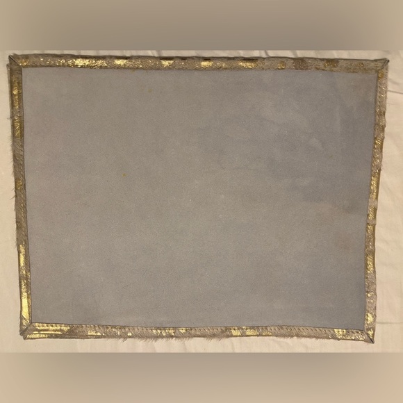 Miriam White/Gold Speckle Hair-On-Hide Placemat Set Of 6 Rectangle) - Picture 8 of 11